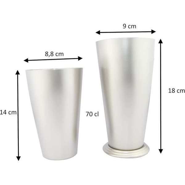Ensemble Boston Shaker - Yukiwa - 70cl - Rostfritt Stål - Droppfritt Beläggning - Matt Silver
