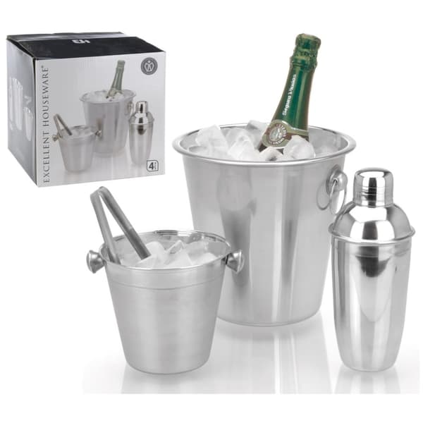 Excellent Houseware Barset 4 delar rostfritt stål