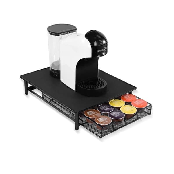 Holder til kaffekapsler DKD Home Decor 21 x 31 x 7,5 cm Sort Metal