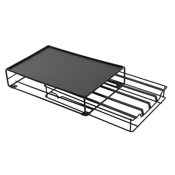Kapselhållare DKD Home Decor 21 x 31 x 7,5 cm Svart Metall