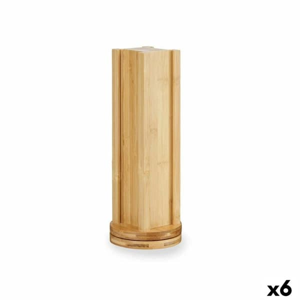 Ställ för 20 kaffekapslar Kinvara KT225036 Bambu 11 x 11 x 34 cm Roterbar (6 antal)
