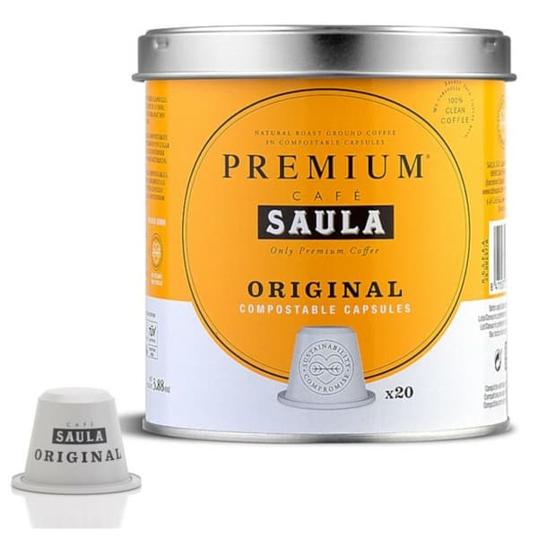 Kaffekapslar med Väska Saula COMPOSTABLE INTENSE