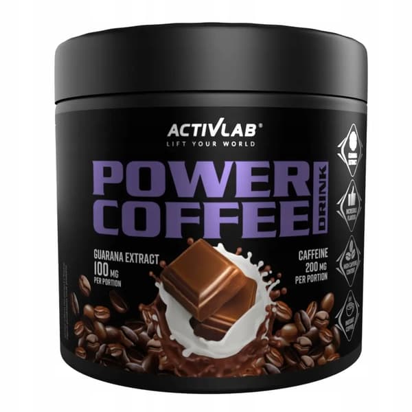 ACTIVLAB Power Coffee Drink-smagsat chokoladekaffe KOFFEIN GUARANA 150 g