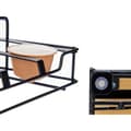 Miniatyrbillede 3 af 3: Holder til kaffekapsler Sort Natur Metal Bambus 21 x 57 x 8,5 cm