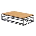 Miniatyrbillede 1 af 3: Holder til kaffekapsler Sort Natur Metal Bambus 21 x 57 x 8,5 cm