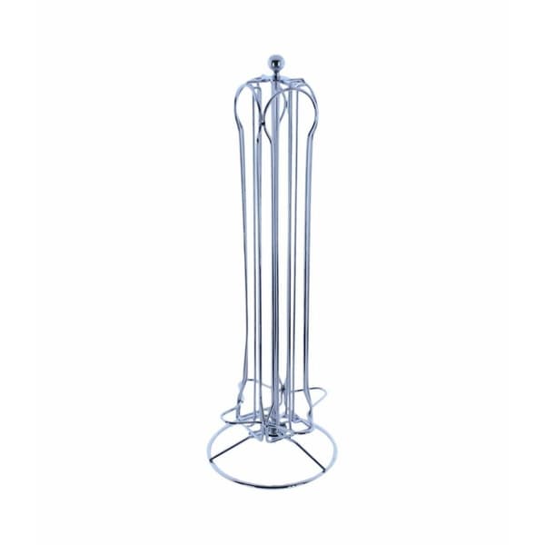 Stativ til 36 kaffe kapsler Kinvara Nespresso Sølvfarvet Metal 13 x 39 x 13 cm Roterende 36 Dele