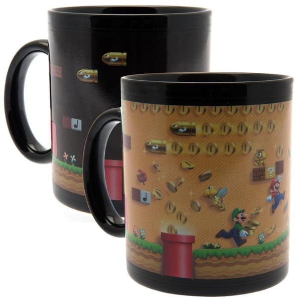 Super Mario Officielt krus med varmeændring Black/Yellow One Size