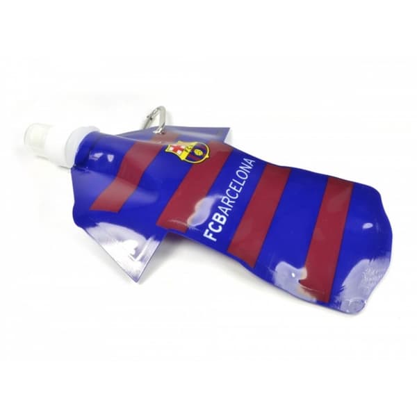 FC Barcelona Official Football Flat Sports Water Bottle (350ml) Blue/Burgundy One Size