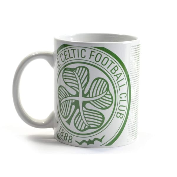 Celtic FC Halftone 11oz Mug White/Green One Size