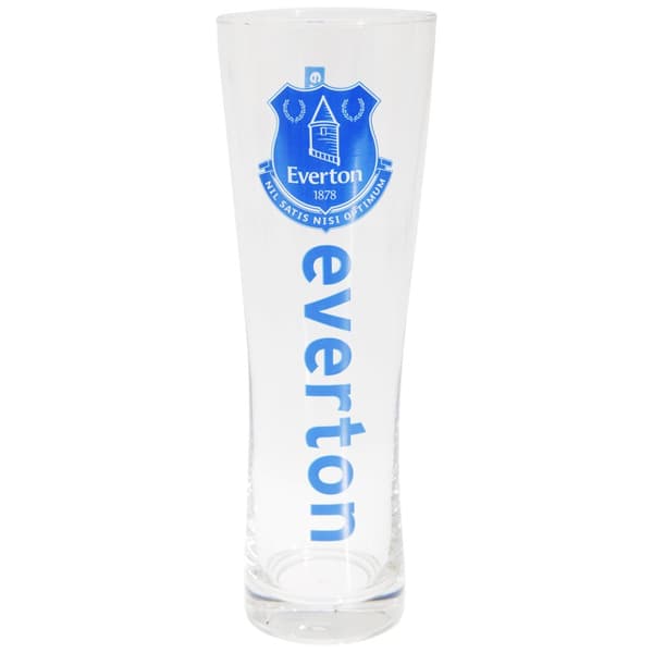 Everton FC Officiell Wordmark Football Crest Peroni Pint Glass Clear One Size