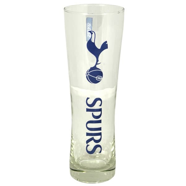 Tottenham Hotspur FC Official Wordmark Football Crest Peroni Pint Glass Clear One Size