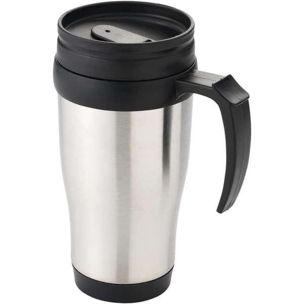Bullet Sanibel Insulated Mug Silver/Solid Black 12 x 18 x 8 cm