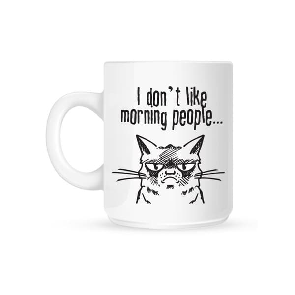 Grindstore Jeg kan ikke lide morgenmennesker krus White One Size