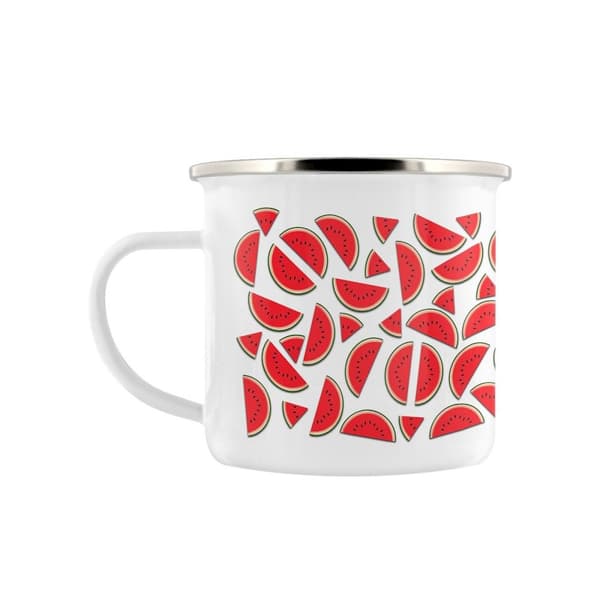 Grindstore Vattenmelon Whirl Emaljmugg White/Red One Size