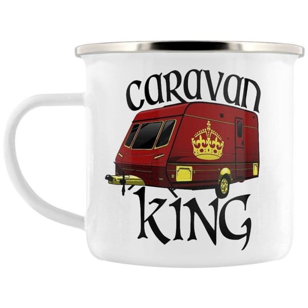 Grindstore Caravan King Enamel Mug White One Size