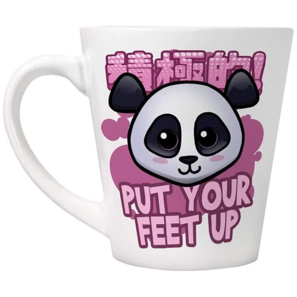 Handa Panda Put Your Feet Up Latte Mug White One Size