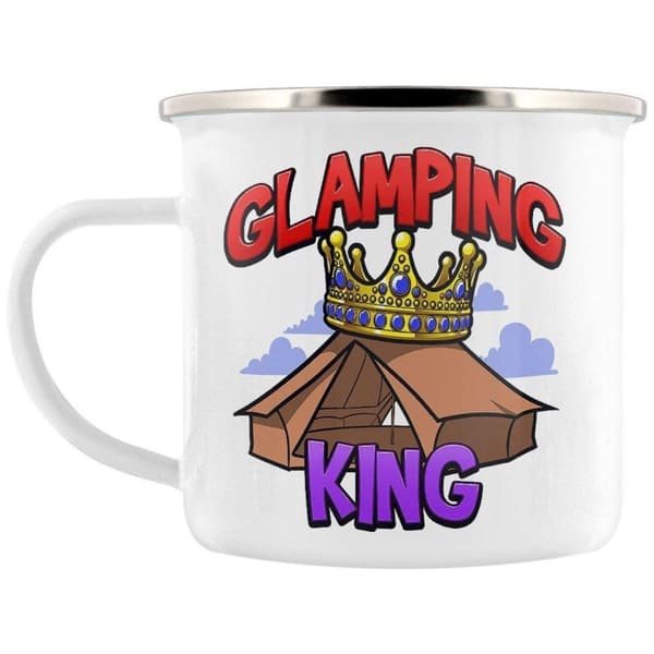 Grindstore Glamping King Enamel Mug White One Size