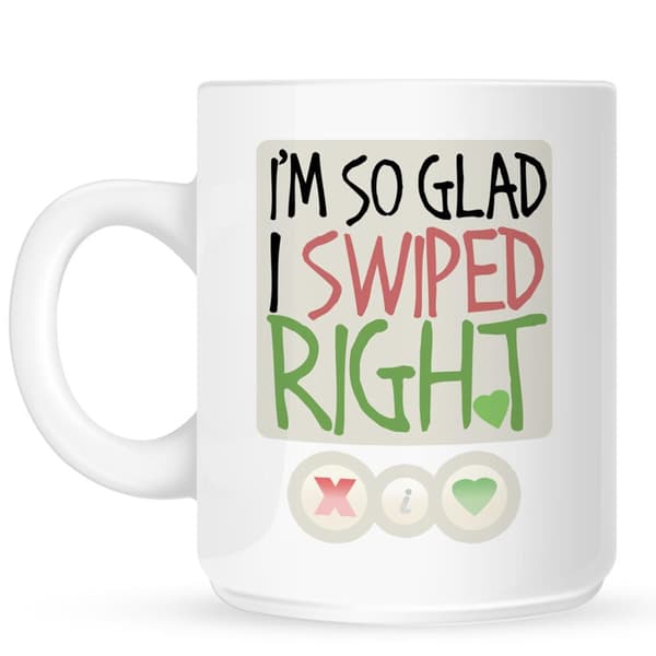 Grindstore I`m So Glad I Swiped Right Mug White One Size