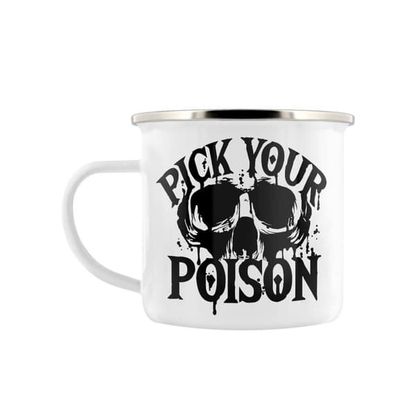 Grindstore Pick Your Poison Enamel Mug White One Size