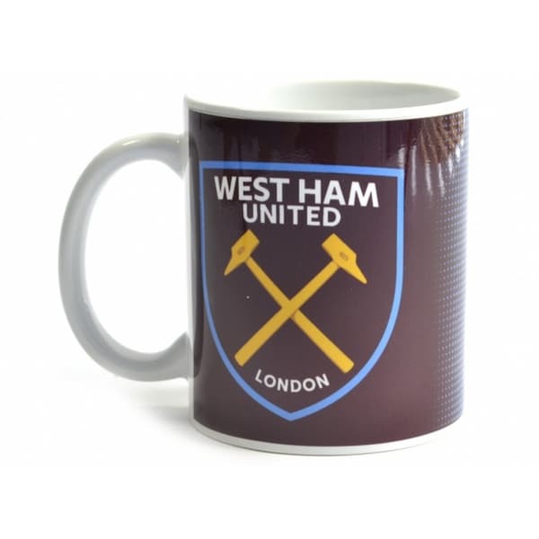 West Ham United FC Halftone 0.3kg Boxed Mug Claret/Blue One Size