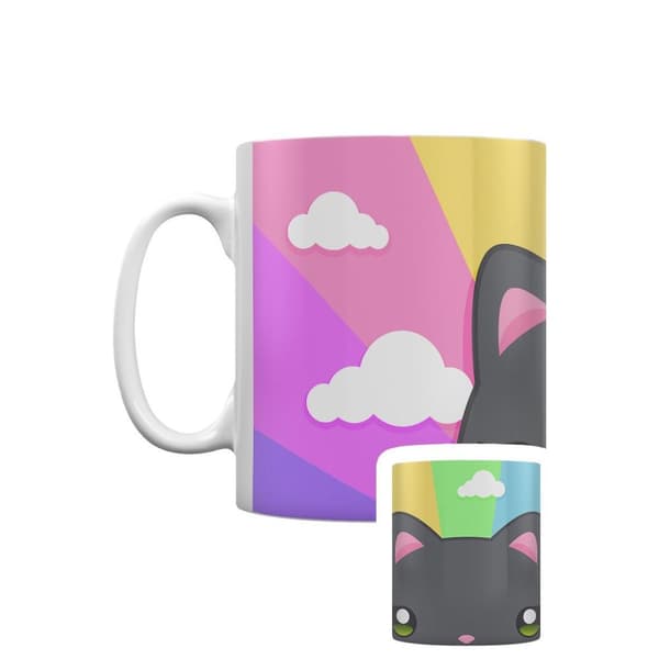 Inquisitive Creatures Kawaii Kitten Mug Multicoloured One Size