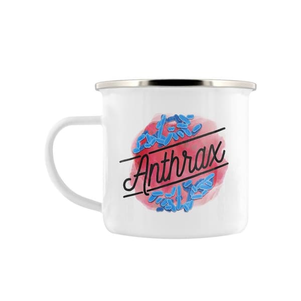 Deadly Detox Anthrax emaljeret krus White/Red/Blue One Size