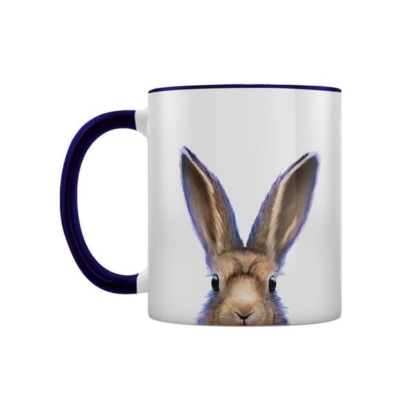 Inquisitive Creatures Hare tofarvet krus White/Deep Purple One Size