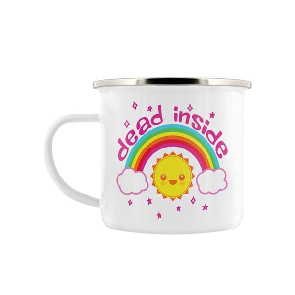 Grindstore Dead Inside Emaljeret krus Multicoloured One Size