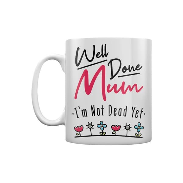 Grindstore Jeg er ikke død endnu Mors dag krus White/Pink/Black One Size