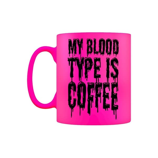 Grindstore Min blodtype er kaffekrus Neon Pink/Black One Size