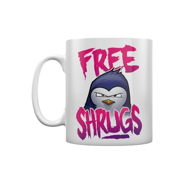 Psycho Penguin Gratis Shrugs Mug White/Pink One Size
