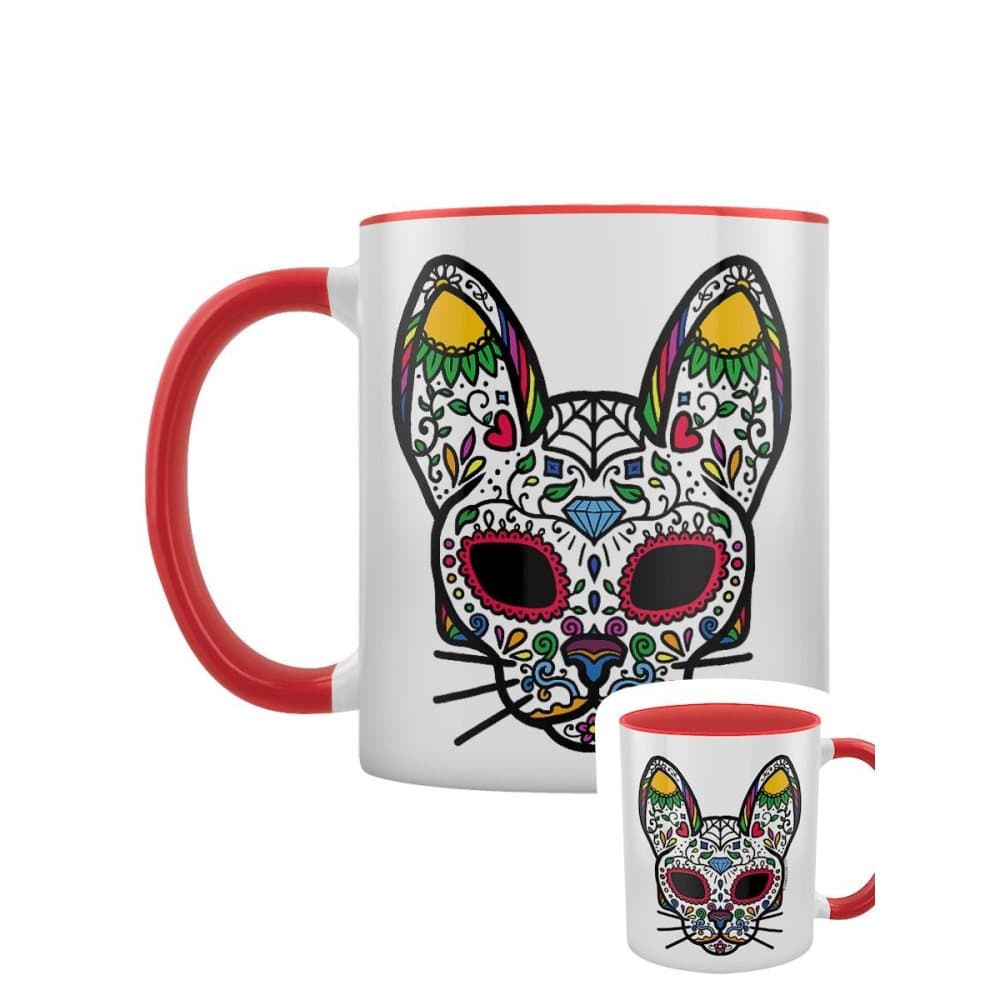 Grindstore Sugar Skull Kitten Two Tone Mug