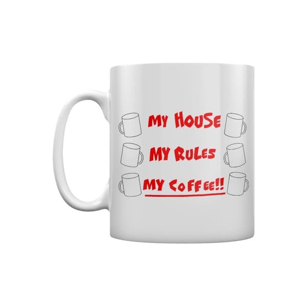 Grindstore My House My Rules My Coffee Mug White/Red One Size