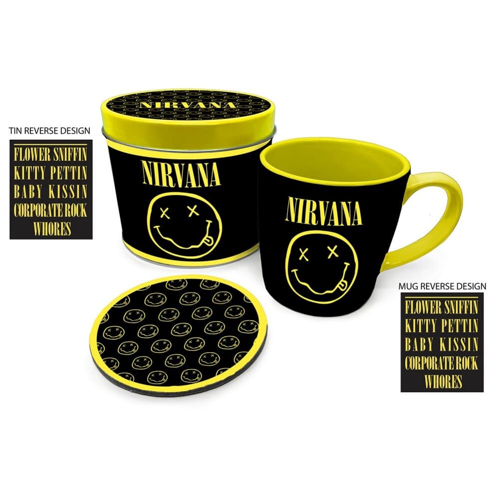 Nirvana Smiley Mug and Coaster Set