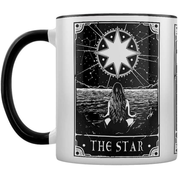 Deadly Tarot The Star Strength & The Sun Inner Two Tone Mug White/Black One Size