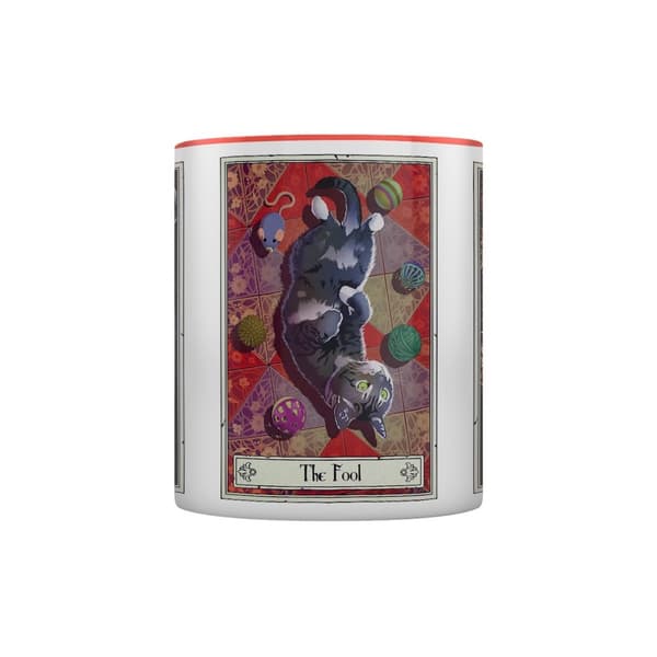 Deadly Tarot Felis The Lovers The Fool & The Devil Inner Two Tone Mug