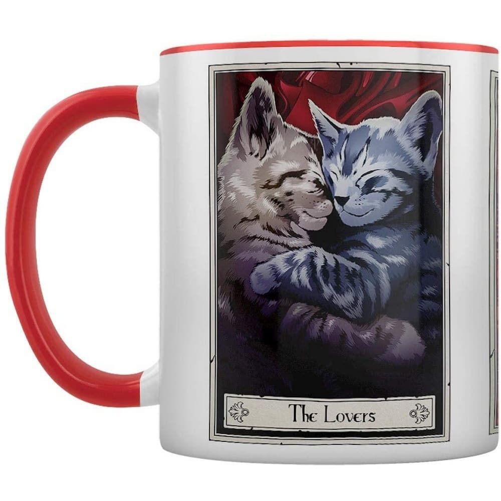Deadly Tarot Felis The Lovers The Fool & The Devil Inner Two Tone Mug