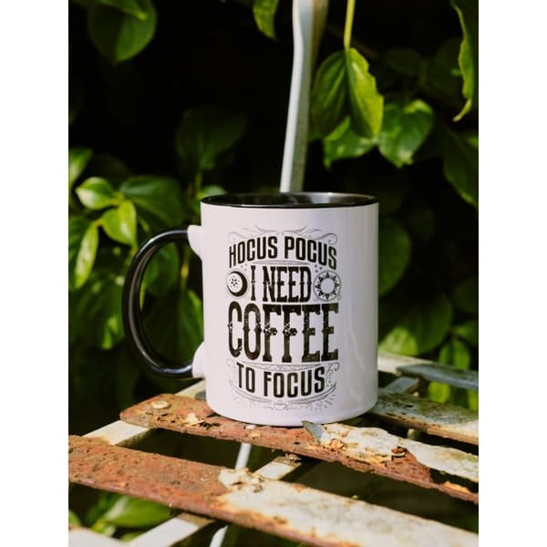 Grindstore Hocus Pocus I Need Coffee To Focus Two Tone Mug