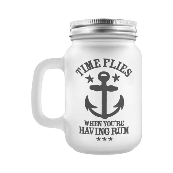 Grindstore Tiden flyver, når du får rom i en glaseret glasur Clear/Silver One Size