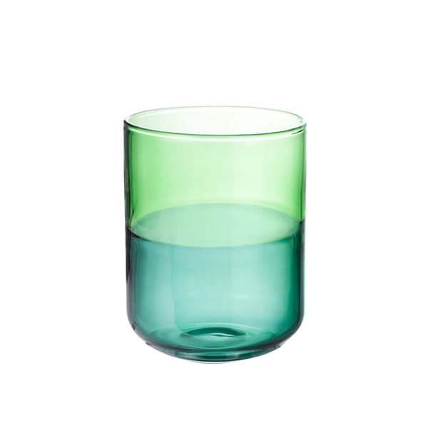 6 stycken handgjorda glas mörkgrön & blå 300 ml Misha