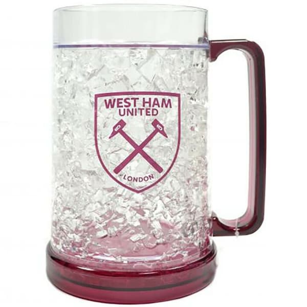 West Ham United FC Crest Freezer Tankard Beetroot Red/Clear One Size