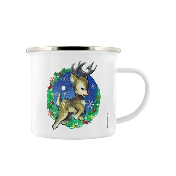 Grindstore Kitsch rensdyr Emalje julekrus