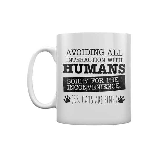 Grindstore Undgår al interaktion med mennesker Mug White/Black One Size