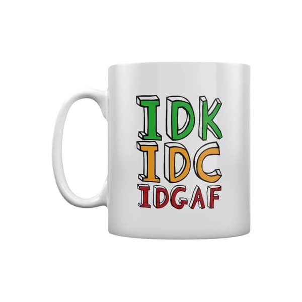 Grindstore Jeg ved det ikke, jeg er ligeglad IDGAF Mug White One Size