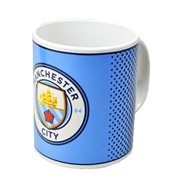 Manchester City FC Officielt Fade Keramisk fodboldkrus Blue/White One Size