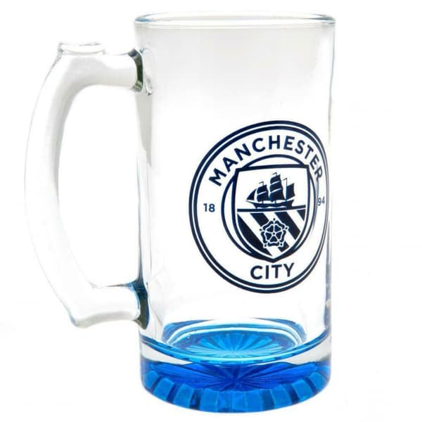 Manchester City FC Crest Beer Stein Clear/Blue One Size