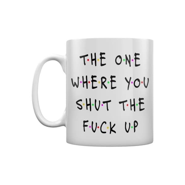 Grindstore Den, hvor du holder din kæft Mug White/Black One Size