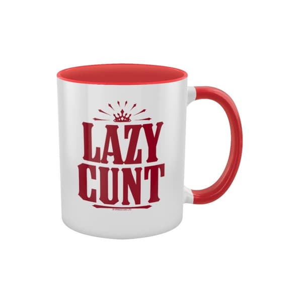 Grindstore Lazy Cunt Inner Two Tone Mug Red/White One Size