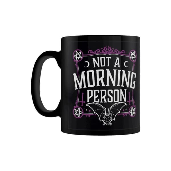 Grindstore Inte en morgonmänniska mugg Black One Size