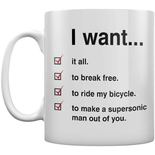 Queen I Want Check List Mug Black/White One Size